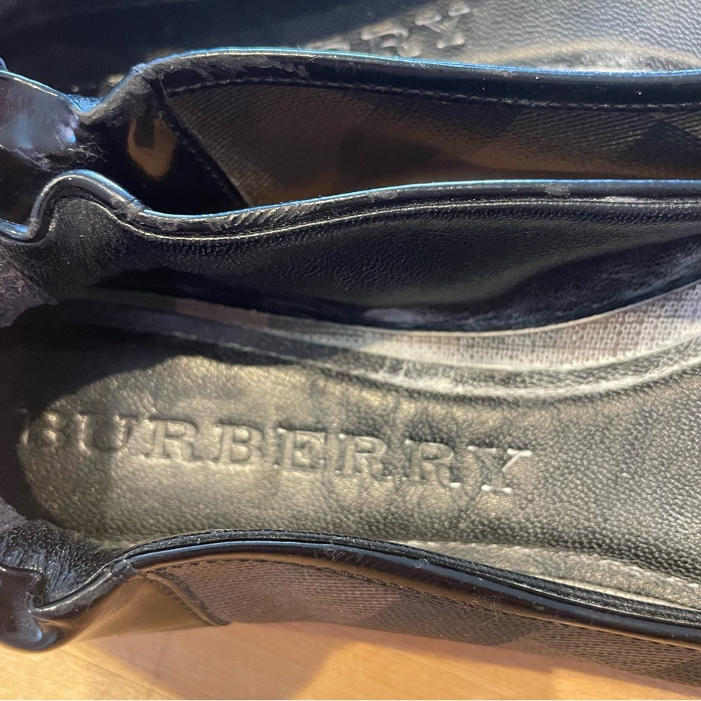Burberry Black Patent Leather Nova Soft Ballerina Flats Size 36.5 - Picture 5 of 12